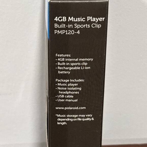 NEW - Polaroid PMP120-4BL Built-In Sports Clip Touch Screen Mp3 Player - Picture 6 of 9